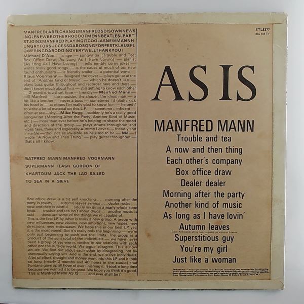 Manfred Mann — As Is