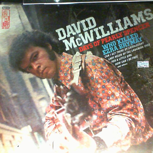 McWilliams David — Days of Pearly Spenser, Who Killed Ezra Brymay