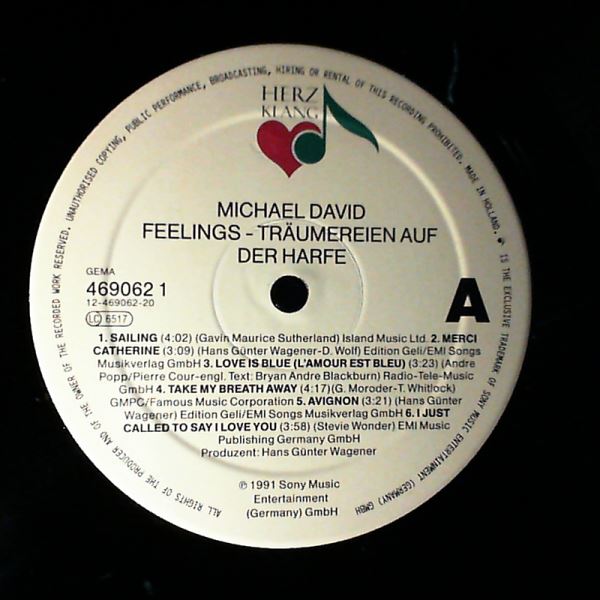 David Michael — Feelings - Traumereien Auf Der Harfe