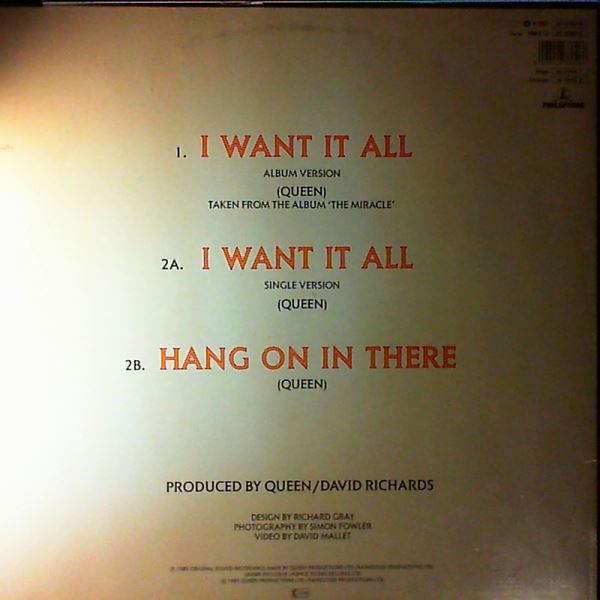 Queen — I Want It All / Hang On In There