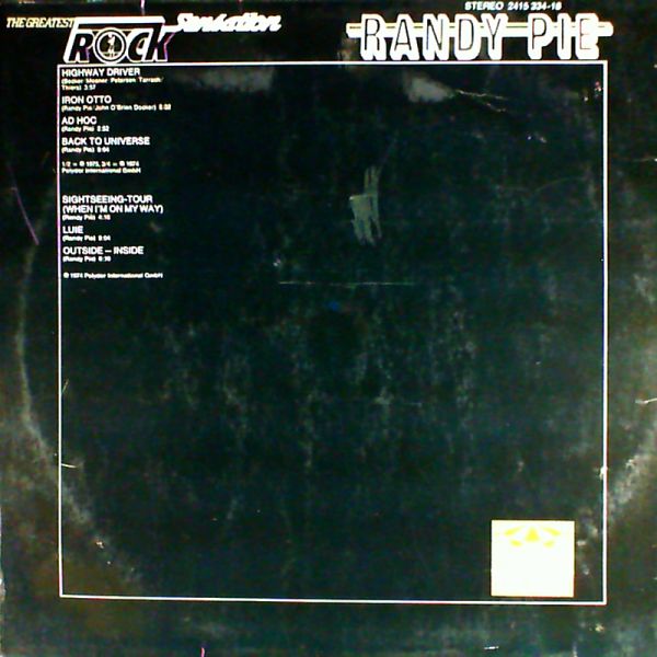 Randy Pie — Rock sensation