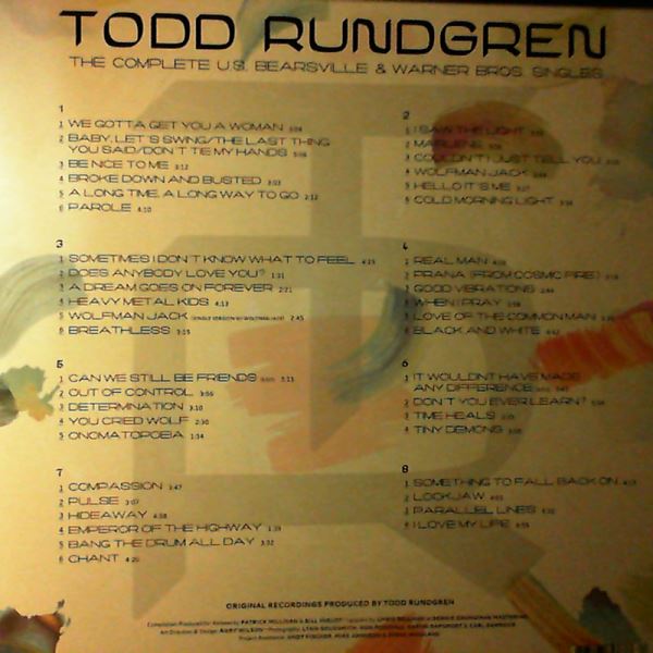 Rundgren Todd (Utopia) — Complete US Bearsville & Warner Bros. Singles