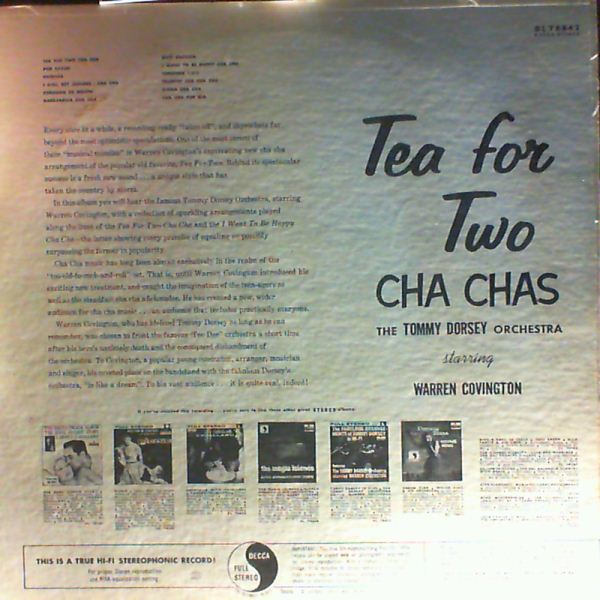 Dorsey Tommy Orchestra/Covington Warren — Tea For Two Cha Chas