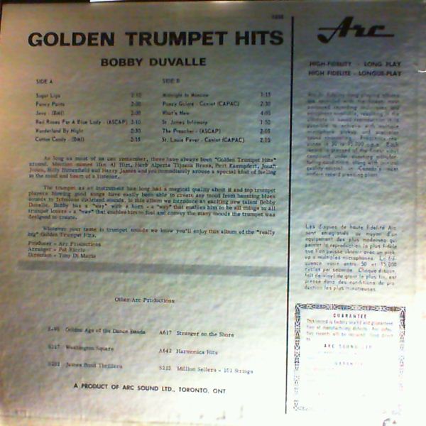 Duvalle Bobby — Golden Trumpet Hits