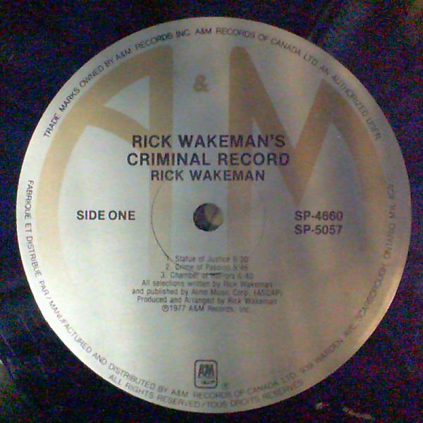 Wakeman Rick — Rick Wakeman's Criminal Record