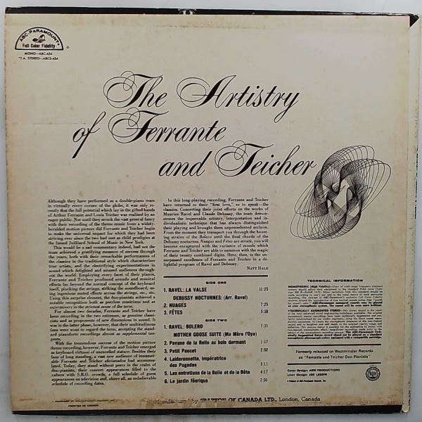 Ferrante & Teicher — Artistry Of Ferrante & Teicher - Ravel & Debussy