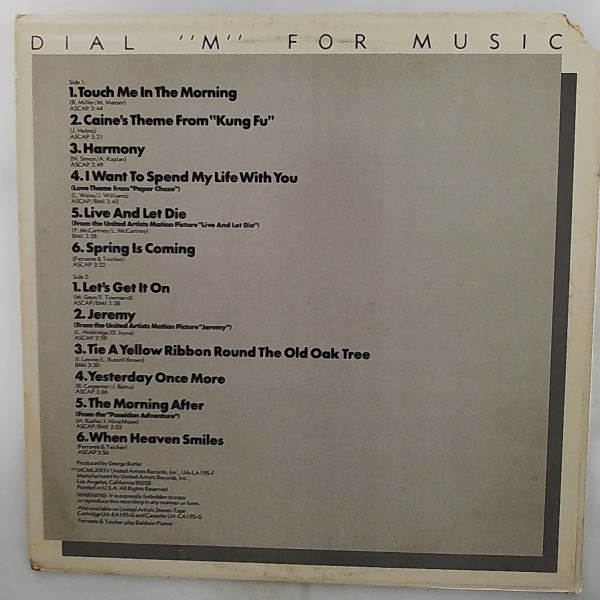 Ferrante & Teicher — Dial "M" For Music