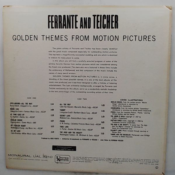 Ferrante & Teicher — Golden Themes From Motion Pictures