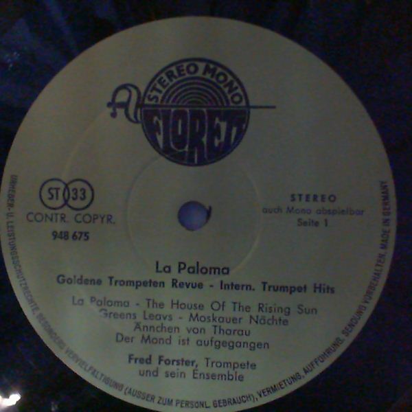 Forster Fred (trompete) and His Ensemble — Paloma