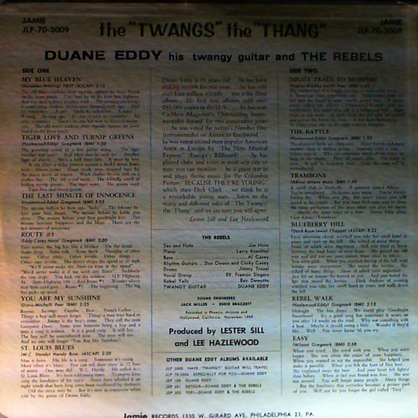 Eddy duane 7 Rebels — "Twangs" the "thang"