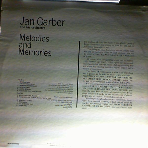 Garber Jan & His Orchestra — Melodies and Memories