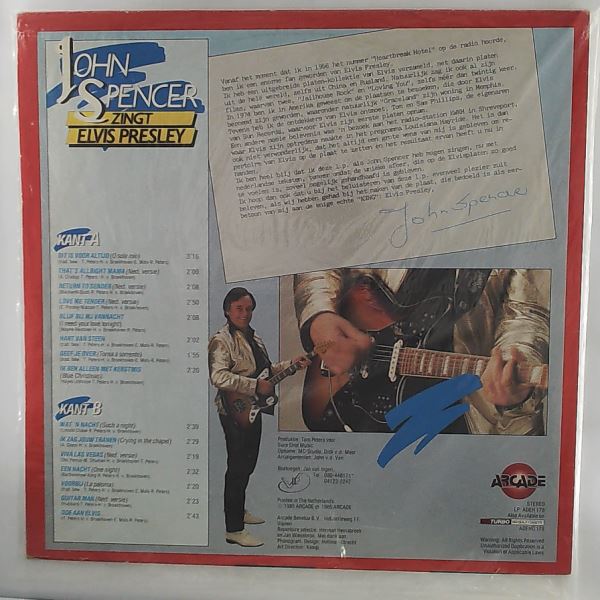 Spencer John — Spencer John Zingt Presley Elvis