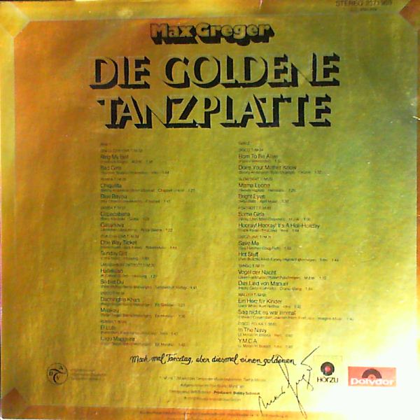 Greger Max — Die Goldene Tanzplatte - Mach Mal Tanztag Mit Greger Max