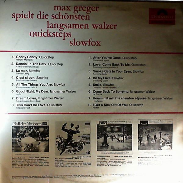 Greger Max — Greger Spielt Die Schonsten Langsamen Walzer, Quicksteps, Slowfox