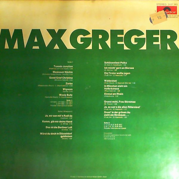 Greger Max — Greger Max