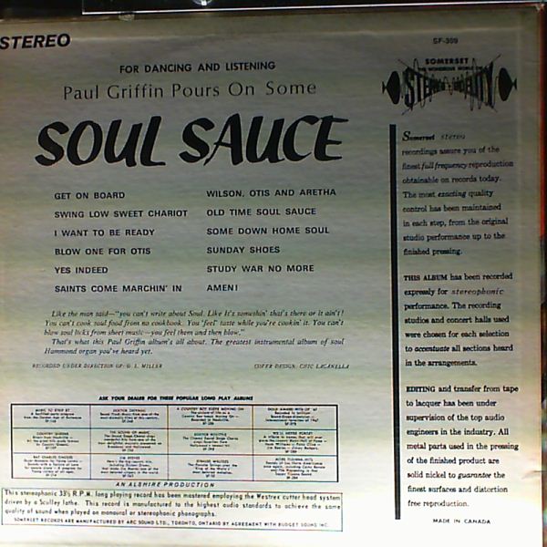 Griffin Paul — Paul Griffin Pours On Some Soul Sauce