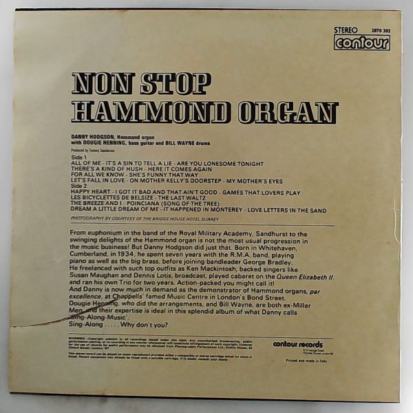 Hodgson Danny — Non Stop Hammond Organ