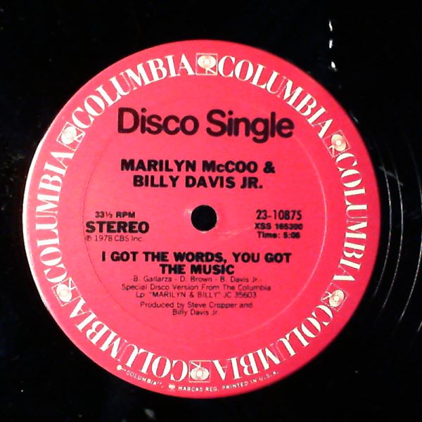 McCoo Marilyn & Davis Billy Jr. — Shine On Silver Moon / I Got The Words, You Got The Music