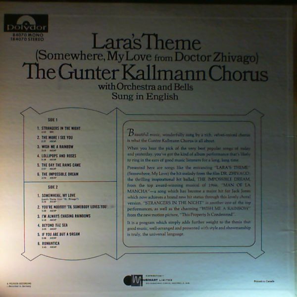 Kallmann Gunter Chorus — Lara`s Theme