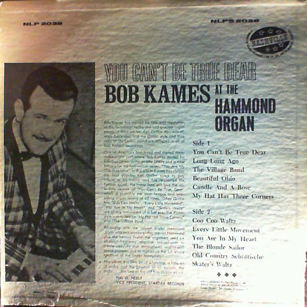 Kames Bob — You Can't Be True Dear