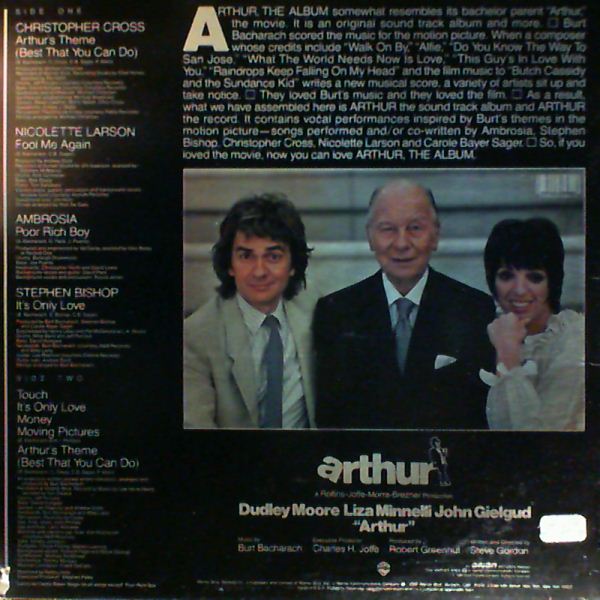 Bacharach Burt — Arthur - The Album Original Motion Picture Soundtrack