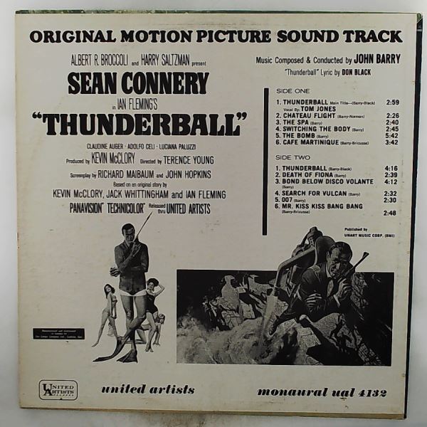Barry John/Jones Tom — Thunderball (Original Motion Picture Soundtrack)