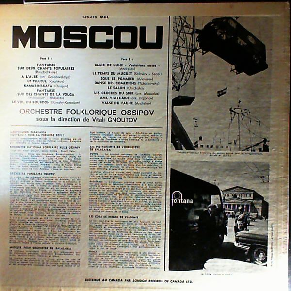 Orchestre Folklorique Ossipov — Voyages Autour Du Monde: Moscou
