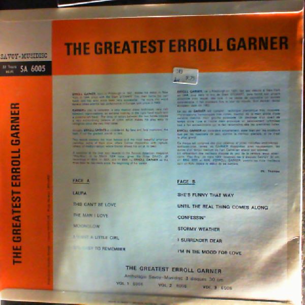 Garner Erroll — Greatest Garner Erroll Volume 2