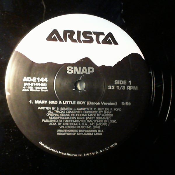 Snap — Mary had a little boy/Witness the strenght