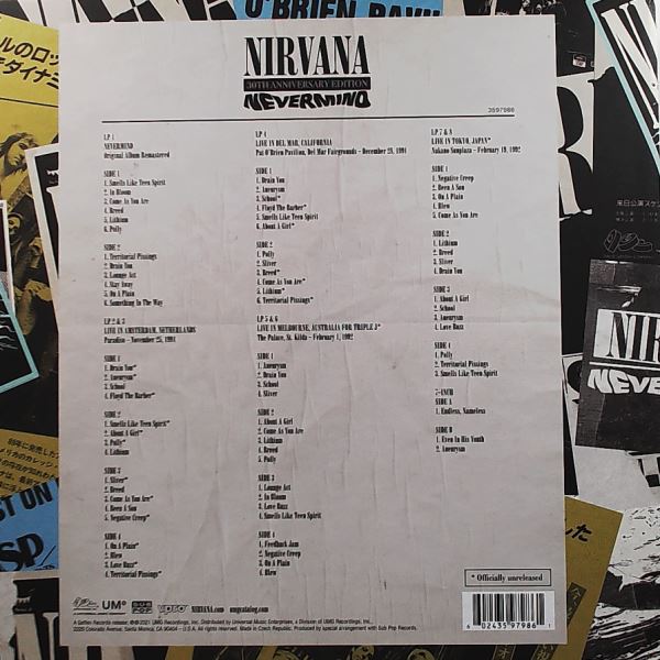 Nirvana — Nevermind (30th Anniversary Edition) (Live In Amsterdam 1991 / Live In Del Mar, California 1991 / Live In Melbourne 1992 / Live In Tokyo 1992)