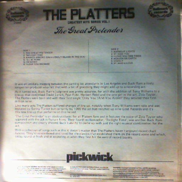 Platters — Great Pretender (Greatest Hits Series Vol.1)