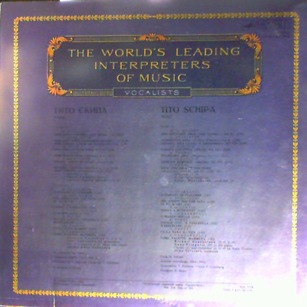 Schipa Tito — Mozart, Donizetti, Gounod, Thomas, von Flotow, Verdi, Scarlatti, Pergolesi, Curtis, Gambardella, Tosti, Sadero - Opera Arias