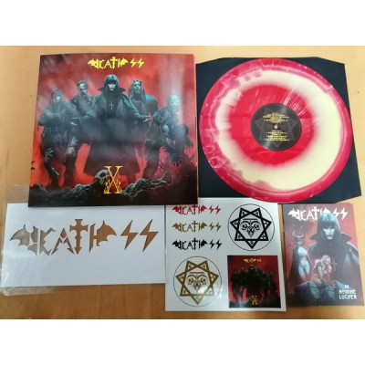 Death SS — X LP Gatefol Deluxe Yellow Red Marbled Ltd Ed 888 copies + 24-стр. книга комиксов ++ наклейка ++ трафарет