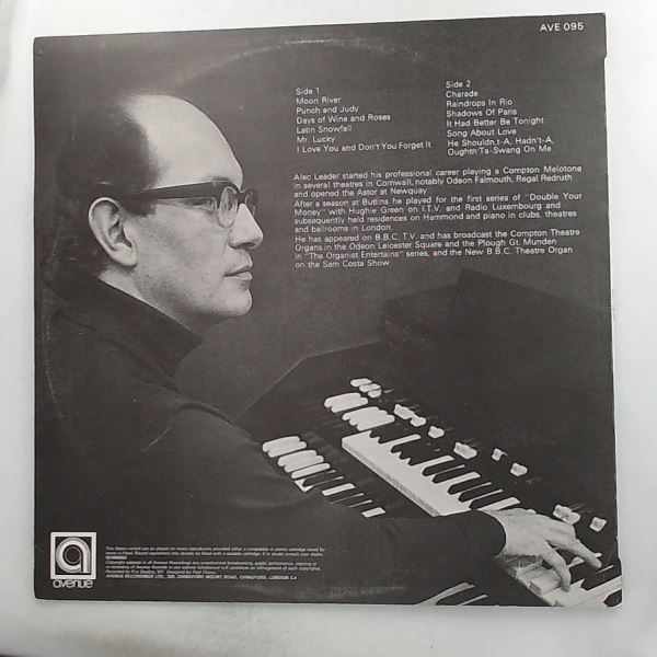 Leader Alec — Leader Alec Plays Hits From The Pen Of Mancini Henri On The Hammond Organ