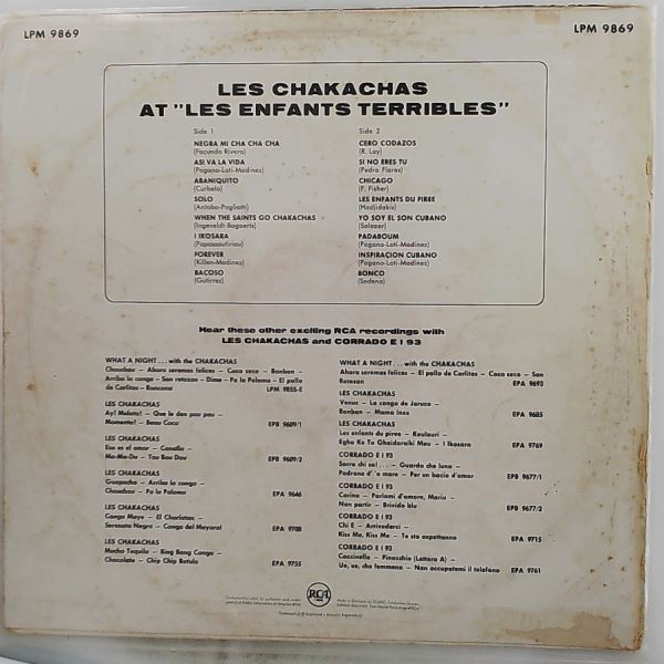 Les Chakachas — At "Les Enfants Terribles"