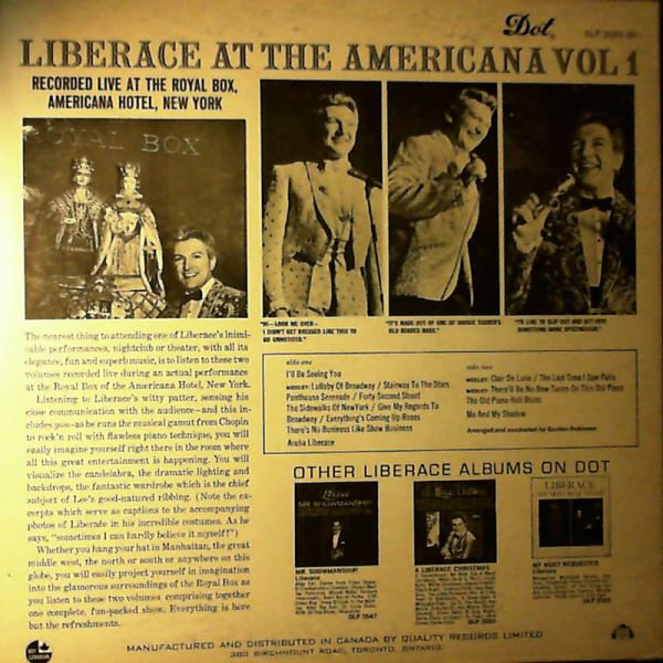 Liberace — Liberace At The Americana! Vol. 1