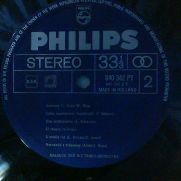 Malando And His Tango Orchestra — Malando's Beroemdste Tango's