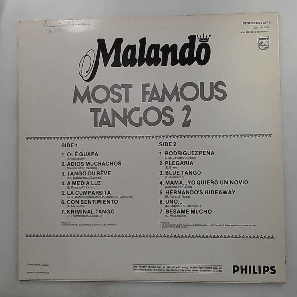 Malando And His Tango Orchestra — Most Famous Tangos 2