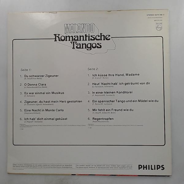 Malando And His Tango Orchestra — Romantische Tangos