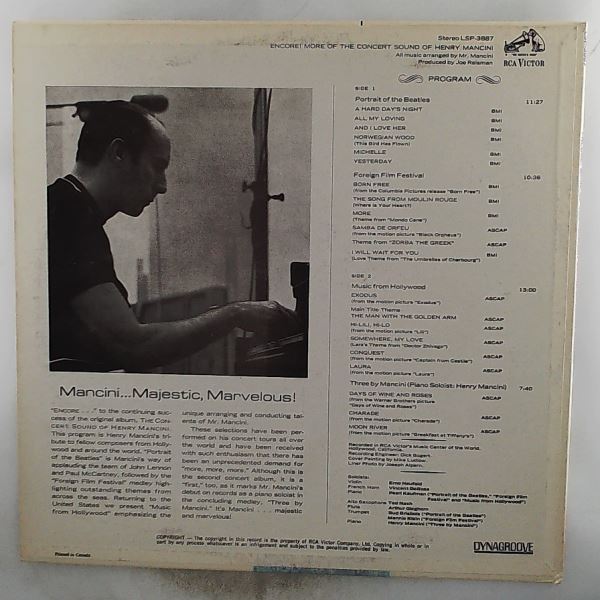 Mancini Henry — Encore! More Of The Concert Sound Of Mancini Henry