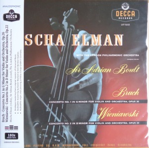 Mischa Elman — Bruch: Concerto No.1 For Violin And Orchestra / Wieniawski: Concerto No.2 For Violin And Orchestra