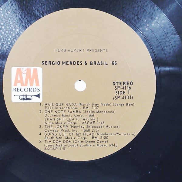 Mendes Sergio & Brasil '66 — Herb Alpert Presents Mendes Sergio & Brasil '66