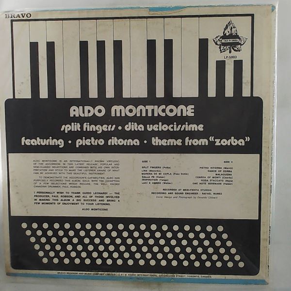 Monticone Aldo — Split Fingers - Dita Velocissime