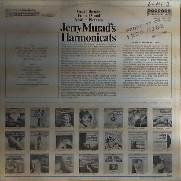 Murad's Jerry Harmonicats — Great thems from TV and motion pictures