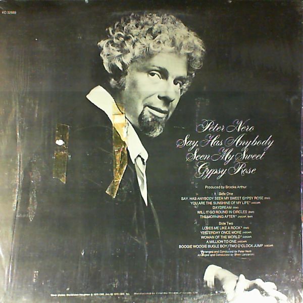 Nero Peter — Say, Has Anybody Seen My Sweet Gypsy Rose