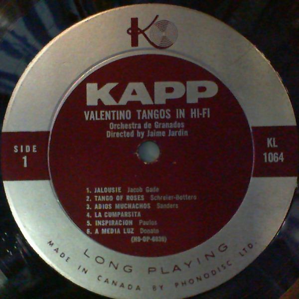 Orchestra de Granados (dir. Jardin Jaime) — Valentino Tangos in Hi-Fi