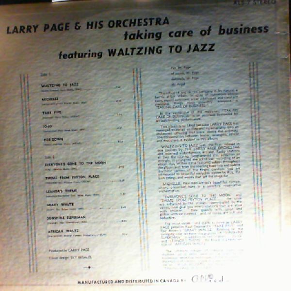 Page Larry Orchestra — Taking Care of Business