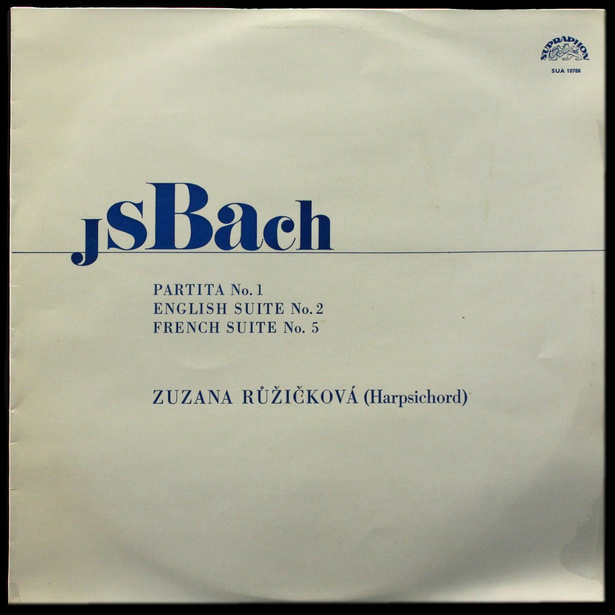 Zuzana Ruzickova — Bach: Partita No.1 / English Suite No.2 / French Suite No.5 (моно)