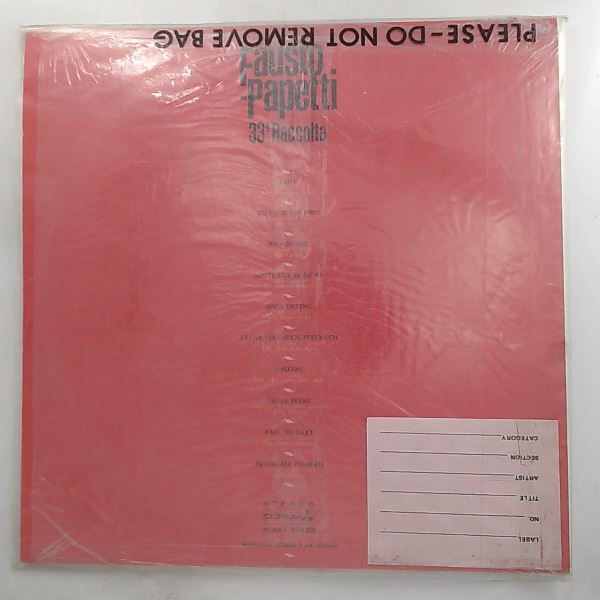 Papetti Fausto ( Sax ) — 33a Raccolta