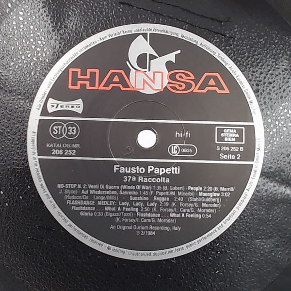 Papetti Fausto ( Sax ) — 37a Raccolta